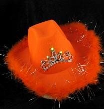 Vilkuv Kauboihat - Oranž (6 tk)