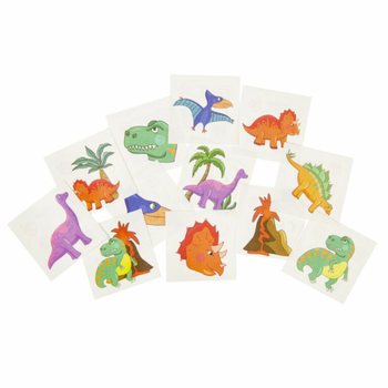 L&Otilde;BUSAD T&Auml;TOVEERINGUD - MUDEL: DINOSAURUS, igas pakis 12 t&auml;toveeringut (48 tk)