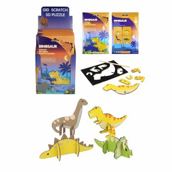 SCRATCH 3D Dinoseuruste pusled - Display (18 tk)