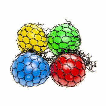SQUISHY PALL - L&auml;bim&otilde;&otilde;t: 5 CM - ERKSAD V&Auml;RVID DISPLEIS (24 tk)
