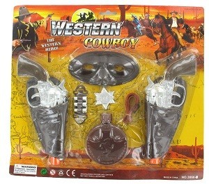 KAUBOI MÄNGUKOMPLEKT WESTERN (6 tk)