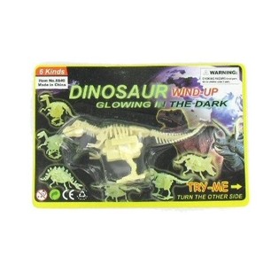 ÜLESKEERATAV GLOW IN THE DARK DINO (6 tk)