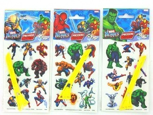MARVEL HEROES KRAABITAVAD KLEEBISED (24 tk)