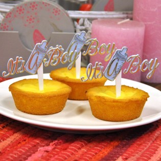 S&uuml;nni Cupcake Tikud - It's a Boy (12 tk.)