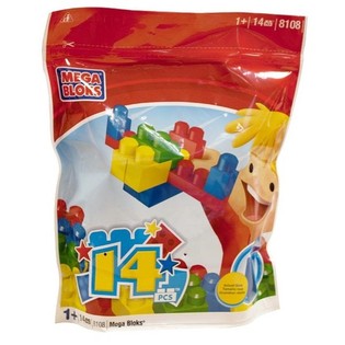 Mega Bloks 8108 - Suurte klotside kott (14 osa)