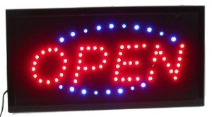 LED REKLAAMTAHVEL - OPEN 2 V&Auml;RVI