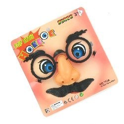 Naljakad prillid vuntsidega (12 tk)