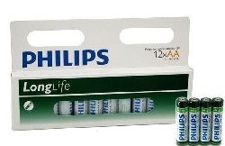 12x PATAREID "PHILIPS - SUPER HEAVY DUTY" AA - LONGLIFE (12 tk Blister)
