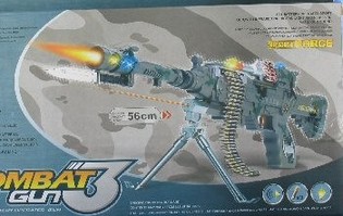 M&auml;ngu kuulipilduja Combat valguse ja heliga - 56 cm