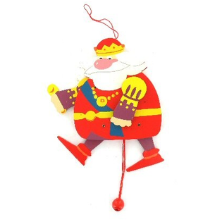 Puidust h&uuml;piknukk Jumping Jack - Kuningas (6 tk)