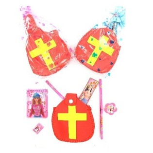 T&auml;idetud Sinterklaasi / P&uuml;ha Nikolause mitra kirjatarvetega (12 tk)