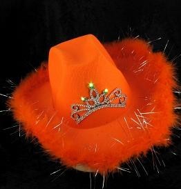 Vilkuv Kauboihat - Oranž (6 tk)