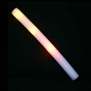 Ühevärviline LED-vahtplastist valguspulk - Peopulk - Oranž (24 tk)
