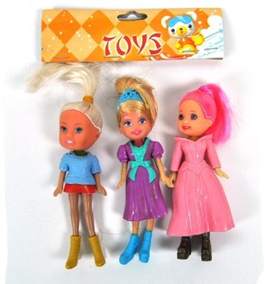 3 Mini-nukku kotis (10 tk pakend)
