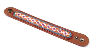 Nahast k&auml;ev&otilde;ru Aztec punaste kividaga (1 tk)