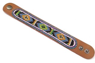 Nahast k&auml;ev&otilde;ru Aztec Sinine Strass (1 tk)