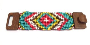 Ibiza Aztec Puidust Kinnisega K&auml;ev&otilde;ru Kollane (1 tk)