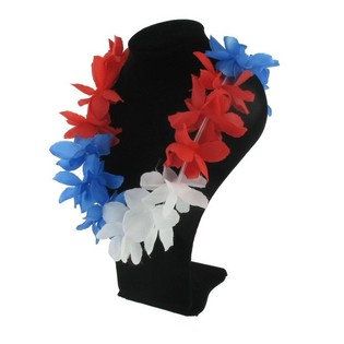 Hawaii lillep&auml;rg - Punane / Valge / Sinine (12 tk)