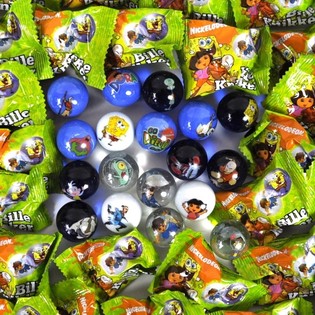LITSENTSEERITUD KLAASKUULID - NICKELODEON DORA, SPONGEBOB (96 tk)