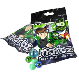 Ben 10 klaaskuulid kotis - 5 tk (15 komplekti)