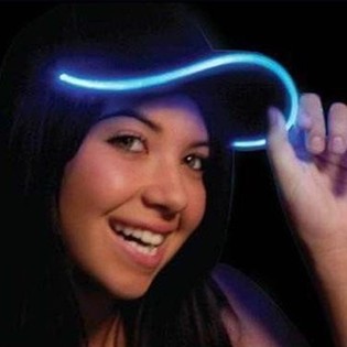 VILKUV LED-NOKAMÜTS / PARTY CAPS - VÄRV: SININE (6 tk)