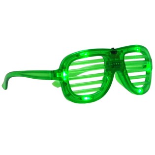 LED-VALGUSTUSEGA SHUTTER SHADES PRILLID - VÄRV: ROHELINE (12 tk)