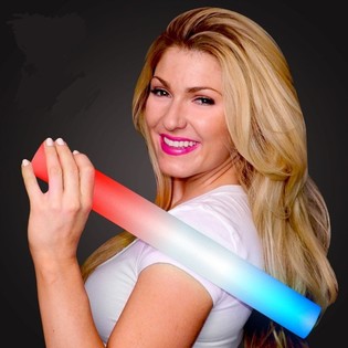 LED Vahtplastist Pulgad - Multi Color Party - Punane/Valge/Sinine (24 tk)