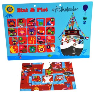 Sinterklaas ja Piet rebimiskalender / loenduskalender - Mudel 2 (9 tk)