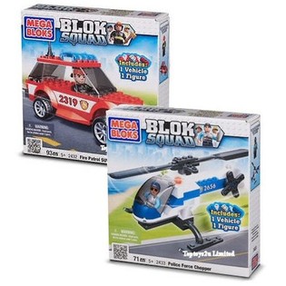 MEGA BLOKS - TULETÕRJE MAASTUR JA POLITSEIHELIKOPTER (2 tk)
