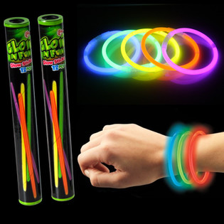 12 tk Helendavad pulgad Glow Sticks tuubis (22 tuubi)