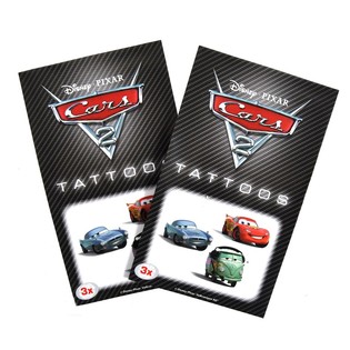 3-osaline laste tätoveeringute komplekt Disney Cars 2 (50 tk)