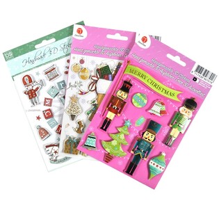 Assortii 3D J&otilde;ulukleebised (6 tk)