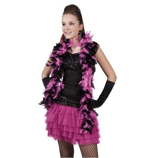 Must/Roosa Boa Printsessidele 180 cm (6 tk)