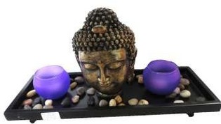 Dekoratiivne Buddha Kuju Teek&uuml;&uuml;nlaalustega (1 tk)
