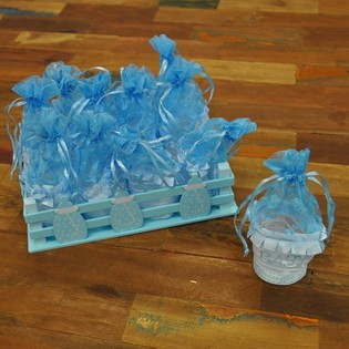 Dekoratiivne kast 12 kingipakendiga - Sinine