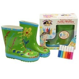 FUNKY WELLIES - V&Auml;RVI ISE OMA KUMMIKUD - ROHELISED / SUURUS: 28
