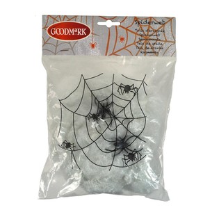 Halloweeni Dekoratiivne Ämblikuvõrk 2 Ämblikuga (4 tk)