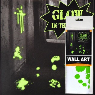 GLOW IN THE DARK SEINAKLEEBISED (6 tk)