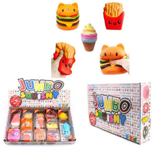 JUMBO Squishies Display (12 tk) - L&otilde;hnavad Stressipallid