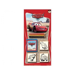 Suur Disney Cars V&auml;rvimis- ja Templikomplekt Kaardil (24 tk)