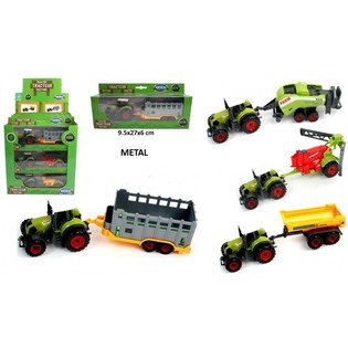 DIE CAST TRAKTORI KOMPLEKT EKRAANIL (12 tk)