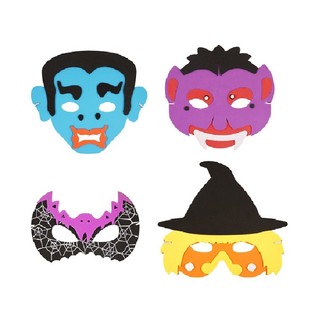 Halloweeni vahtmaterjalist maskide segu (24 tk)
