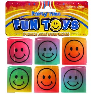 6 TK MINI SMILEY SPIRAALID &Oslash;3.5 CM KOTIS (6 KOTTI)