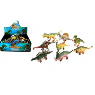 DINOSAURUSTE SEGU, CA 17 CM KÕRGUSED EKSPONEERIMISKASTIS (16 tk)