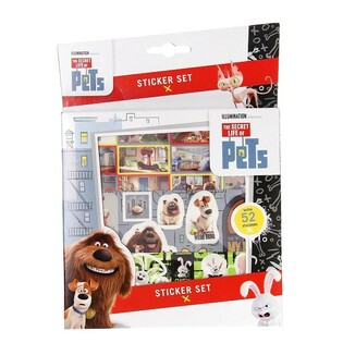 Kleepsude komplekt SECRET LIFE OF PETS 52-osaline (12 tk)