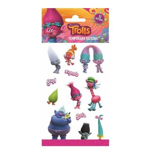 Ajutised T&auml;toveeringud Trolls - 20 x 10 cm (10 tk)