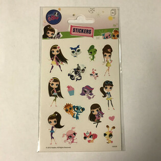 KLEEBISELEHT: LITTLE PETSHOP, m&otilde;&otilde;dud 16 x 9 cm (10 tk)