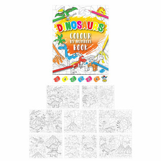 V&auml;rvimisraamat numbrite j&auml;rgi - Dinosaurus (48 tk)