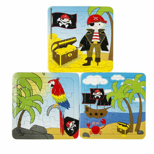 Piraatide puslede segu - 14 x 14 cm (50 tk)