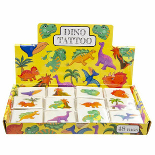 L&Otilde;BUSAD T&Auml;TOVEERINGUD - MUDEL: DINOSAURUS, igas pakis 12 t&auml;toveeringut (48 tk)